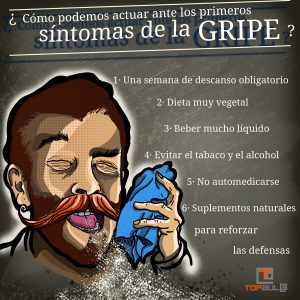 Infografía ¿Cómo podemos actuar ante los primeros síntomas de la gripe? - www.topaula.com