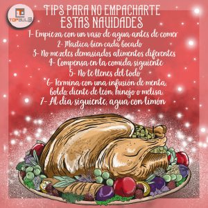 Infografía Tips para no empacharte en estas Navidades - www.topaulasalud.com